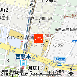 メガスポーツアウトドアステージ西熊本店付近の地図