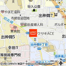 シモカワ田迎店付近の地図