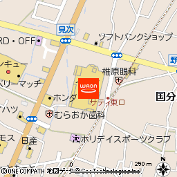 イオンバイク隼人国分店付近の地図