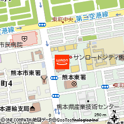 マックスバリュサンロードシティ熊本店付近の地図