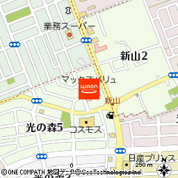 マックスバリュ光の森店付近の地図