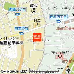 マックスバリュ西原店付近の地図