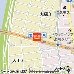 マツダオートザム宮崎中央付近の地図