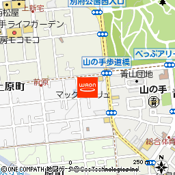 マックスバリュ別府上原店付近の地図