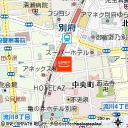 コスメドラッグファン別府駅店付近の地図