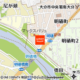 マックスバリュ南大分店付近の地図