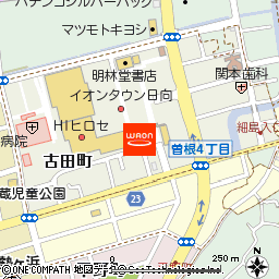 イオン日向店付近の地図