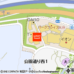 イオンパークプレイス大分店付近の地図