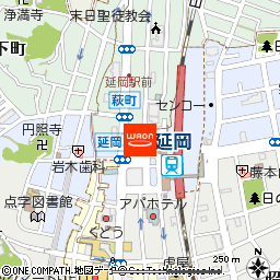 のべから堂　延岡駅前店付近の地図