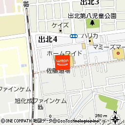 ホームワイド出北店付近の地図