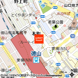 ホテルルートイン徳山駅前付近の地図