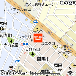 くまの薬局周南店付近の地図