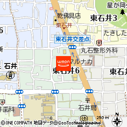 マルナカ東石井店付近の地図