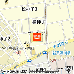 ザ・ビッグ松神子店付近の地図