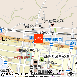 アタック笠岡店付近の地図