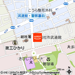 総社市武道館付近の地図