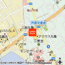 コスモ調剤薬局　柞原店付近の地図
