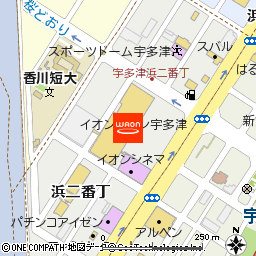 マルナカイオンタウン宇多津店付近の地図