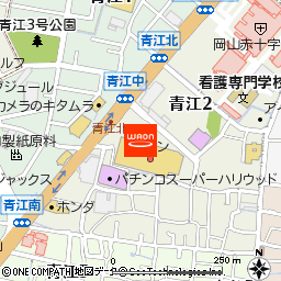 イオンスタイル岡山青江付近の地図