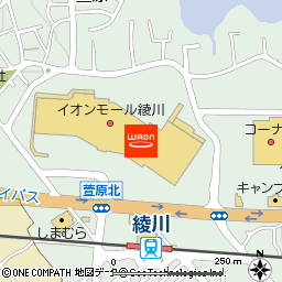 イオンモール綾川付近の地図