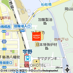 マルナカ宇野店付近の地図