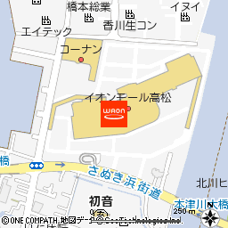 イオンモール高松付近の地図