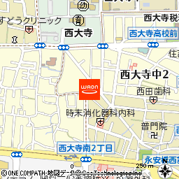 ヘアーメイクワシントン西大寺店付近の地図