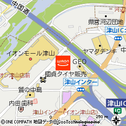 イオン津山店付近の地図