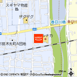 マルナカ春日店付近の地図