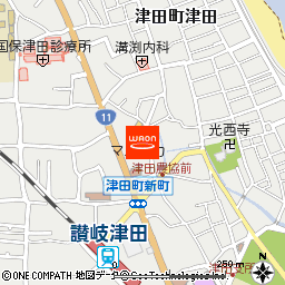 マルナカ津田店付近の地図