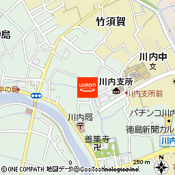 ジョーシンアサカとくしま店付近の地図