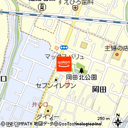 マックスバリュ岡田店付近の地図