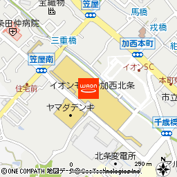 ASBeeイオンモール加西北条付近の地図