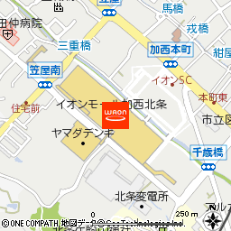 イオンモール加西北条付近の地図