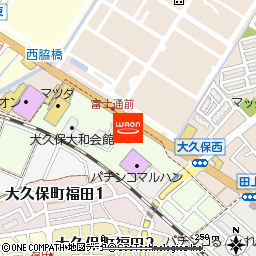 ゆるり大久保店付近の地図