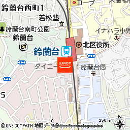 ダイエー鈴蘭台店付近の地図