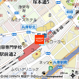 コクミン　兵庫駅店付近の地図