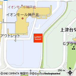 イオンモール神戸北付近の地図