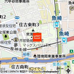 マックスバリュエクスプレス魚崎店付近の地図