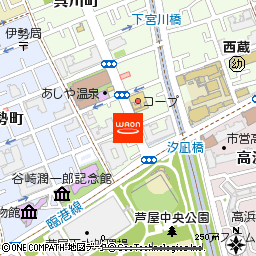 ホワイト急便　浜芦谷店付近の地図