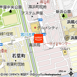 楠公堂薬局　芦屋浜店付近の地図