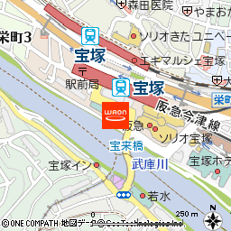 宝塚ワシントンホテル付近の地図