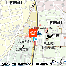 KOHYO甲東園店付近の地図