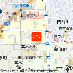 イオン西宮門戸店付近の地図
