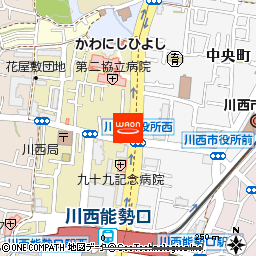 ＰＩＺＺＡ　ＰＯＲＴ　川西店付近の地図