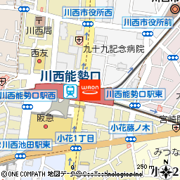 KOHYO川西店付近の地図