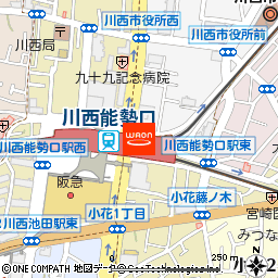 KOHYO川西店付近の地図