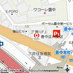 豊中庄内支店付近の地図