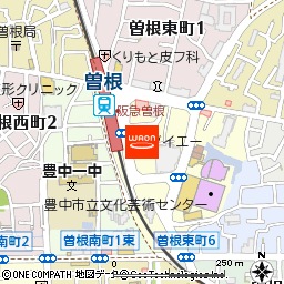 ダイエー曽根店付近の地図