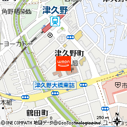 イオンフードスタイル津久野店付近の地図